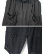 Asymmetrical Solid Color Cotton Loose Black Capris