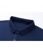 Mens Cotton Solid Color Turn-down Collar Short Sleeve Business Casual Golf Shirt